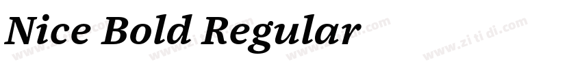 Nice Bold Regular字体转换